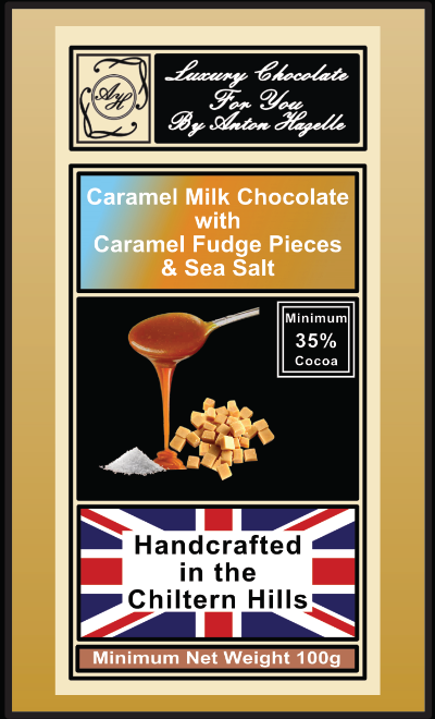 35% Milk Chocolate Salted Caramel Flavour with Fudge Pieces